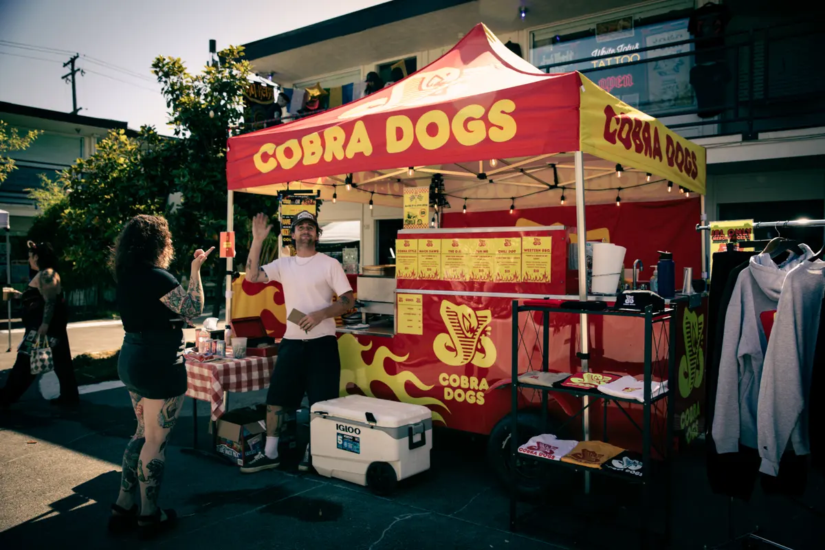 Cobra Dogs food vendor at VOID Tattoo Fest.