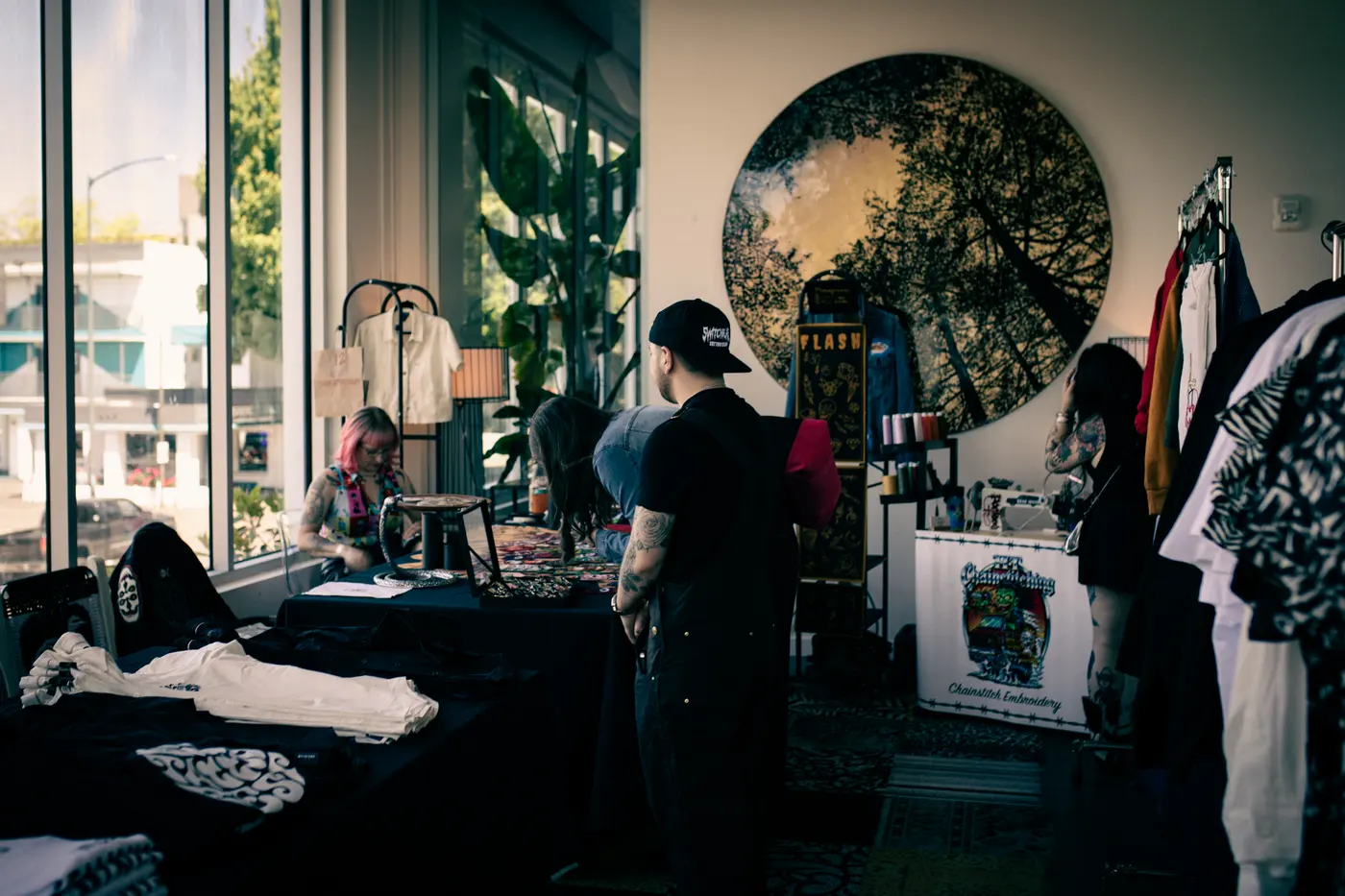 WildFang and HT Chainstitching vendor display.