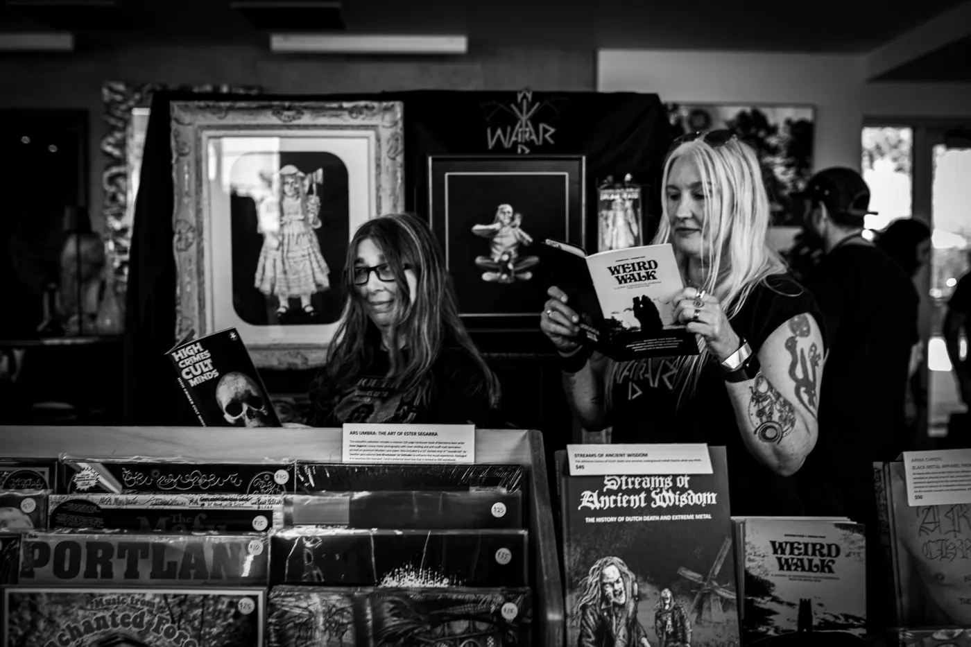 Wyrd War vendor display at VOID Tattoo Fest.